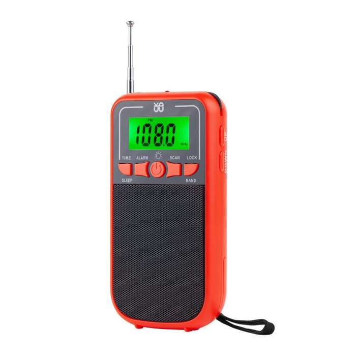 Portable FM/AM/SW Multi-Band High-Sensitivity Clock-Controlled Radio Player, Specification: For E...