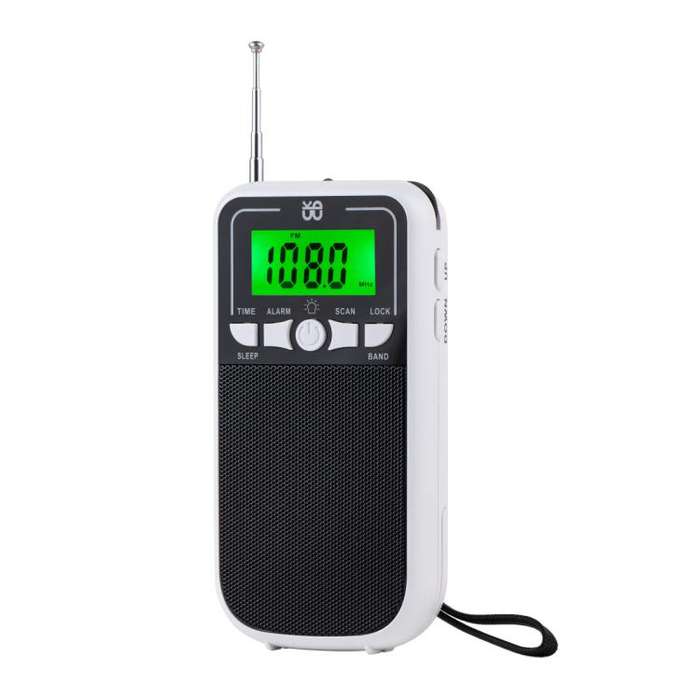 Portable FM/AM/SW Multi-Band High-Sensitivity Clock-Controlled Radio Player, Specification: For U...