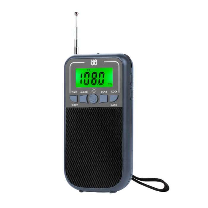 Portable FM/AM/SW Multi-Band High-Sensitivity Clock-Controlled Radio Player, Specification: For U...