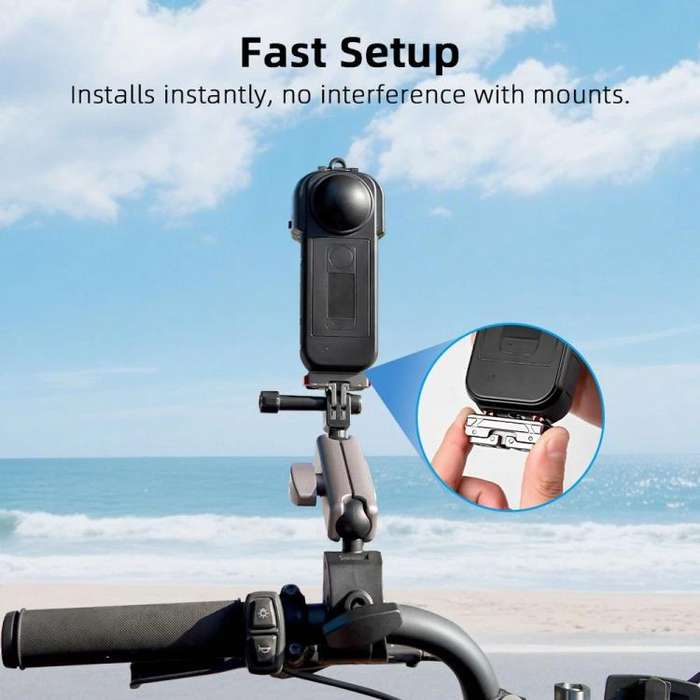 For Insta360 X5 Flymile Lens & Screen Protective Cover Anti-Scratch Gimbal Guard Shield(Blue)