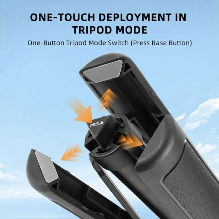 Flymile 1.6m Extendable Selfie Stick Tripod For Action Cameras One-Button Quick Setup Monopod Wit...