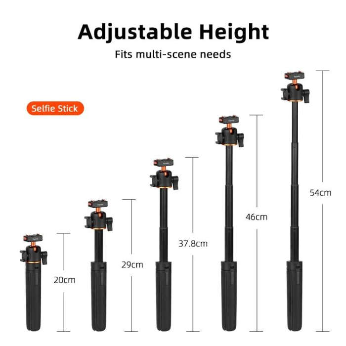 Flymile 20-54cm Magnetic Quick-Release Tripod for Insta360 Ace Pro 2/X5/X4/X3/X2/Ace Pro/Ace(Black)