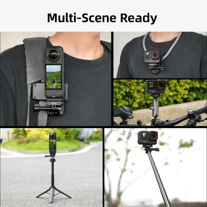 Flymile Magnetic Quick-Release Base 1/4 Inch Thread Foldable Extension Kit for Insta360 Ace Pro 2...