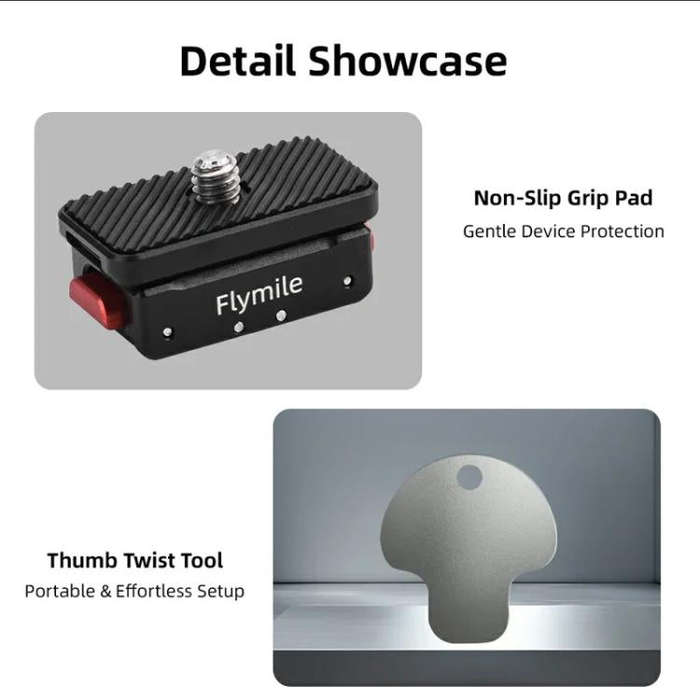 Flymile Magnetic Quick-Release Base 1/4 Inch Thread Foldable Extension Kit for Insta360 Ace Pro 2...