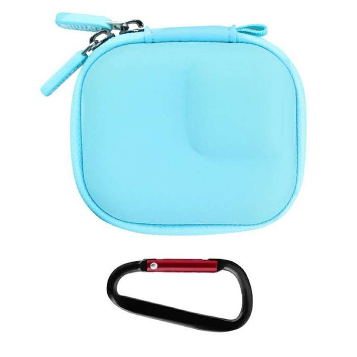 Flymile PU Mini Camera Case with Carabiner For Caged DJI Action 3/4/5 Pro/Insta360 Ace Pro 2/1/Go...