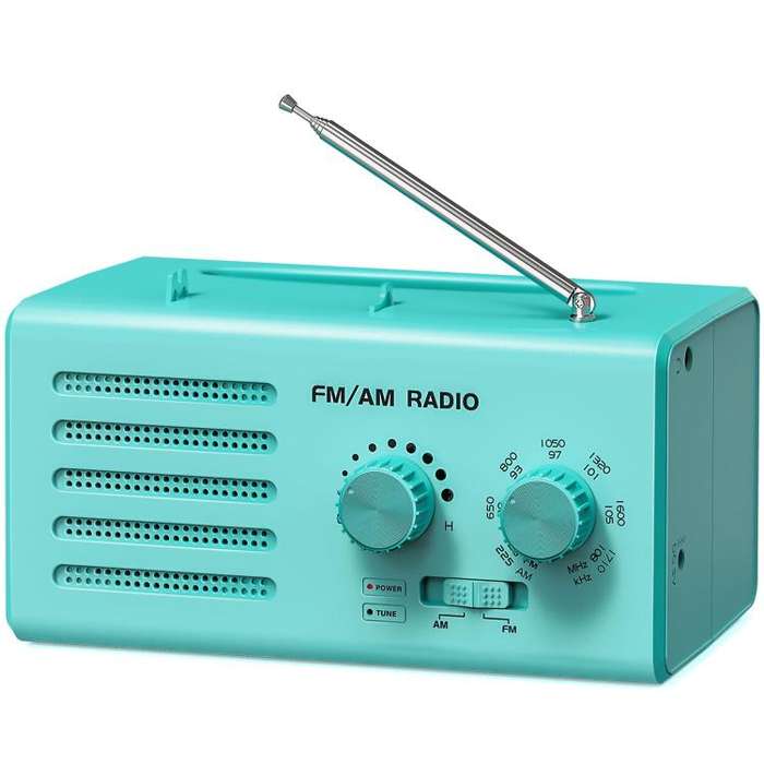 Dual-band FM/AM External Power Socket Radio Player, Specifications: For US(Green)