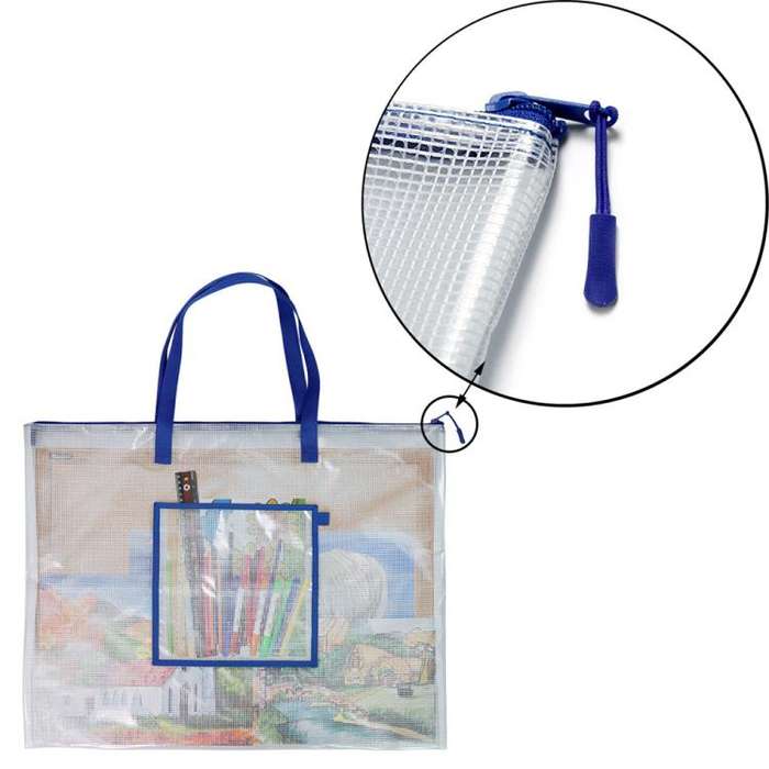 PVC File Storage Painting Bag Beach Bag(Red)