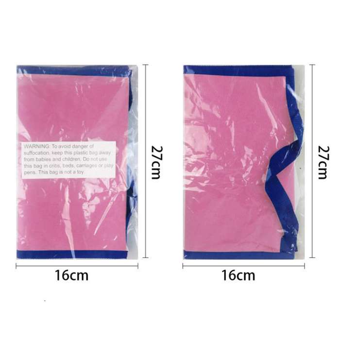 Handheld Book Bag Tutorial Bag With Transparent Pocket For Name Tags(Blue)