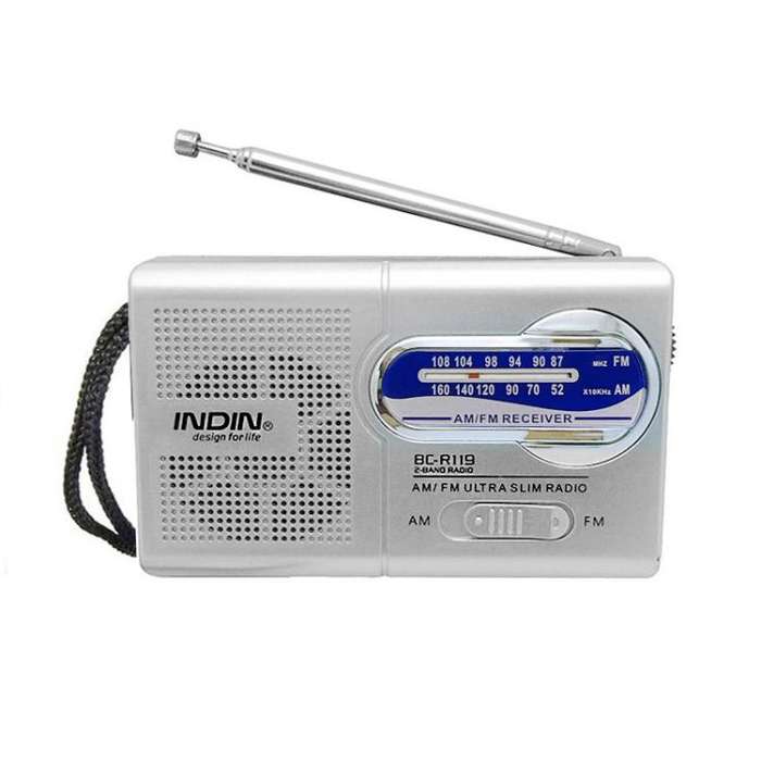 INDIN BC-R119 Portable AM/FM Radio for Seniors 530-1610KHz AM & 88-108MHz FM Lightweight Emergenc...