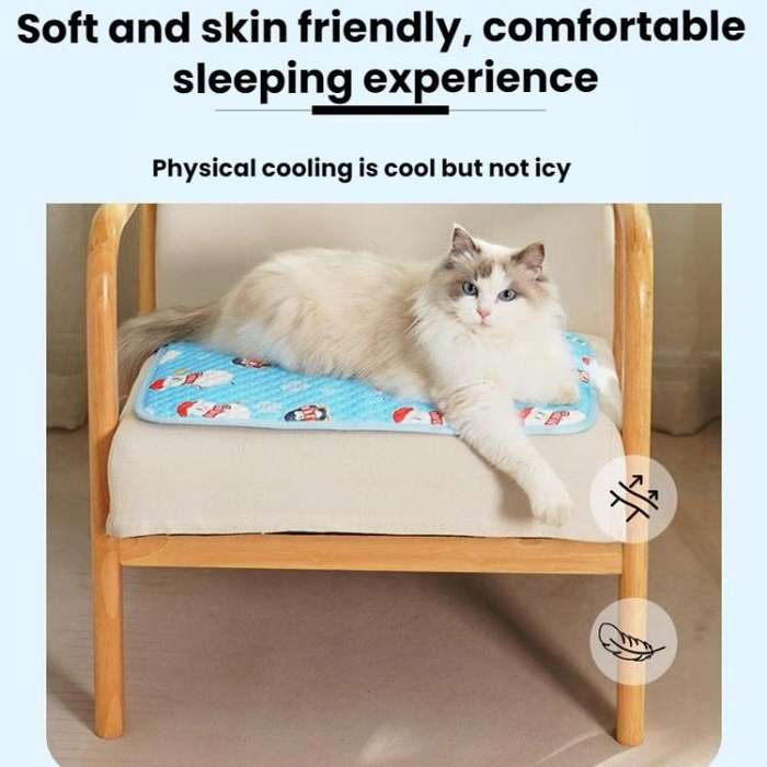 65x50cm Car Cat Sleeping Pads Cool Mats For Pets(Purple Watermelon Fox)