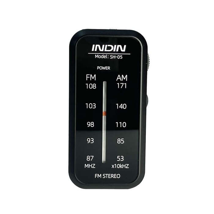 INDIN SH05 Mini Stereo AM/FM Radio With Earphone & Stainless Steel Clip(Black)