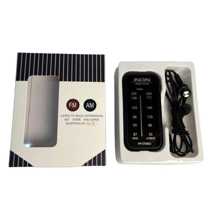 INDIN SH05 Mini Stereo AM/FM Radio With Earphone & Stainless Steel Clip(Black)
