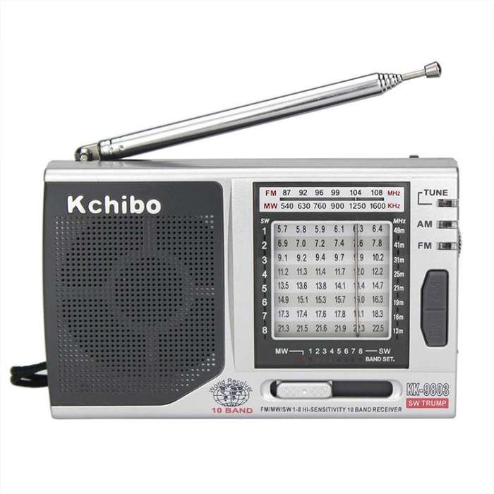 Kchibo 10-Band AM/FM/SW Portable Radio with High-Fidelity Speaker Compact Mini Multi-Band Receive...