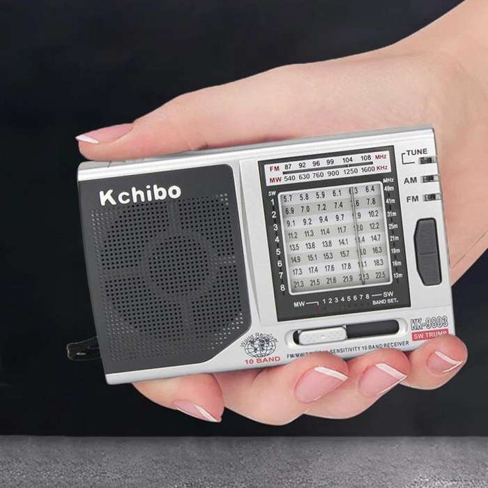 Kchibo 10-Band AM/FM/SW Portable Radio with High-Fidelity Speaker Compact Mini Multi-Band Receive...