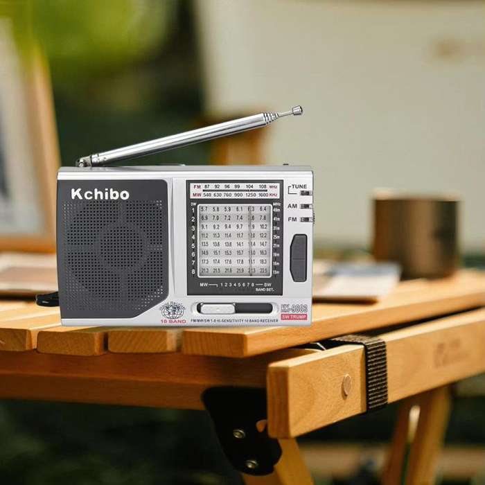 Kchibo 10-Band AM/FM/SW Portable Radio with High-Fidelity Speaker Compact Mini Multi-Band Receive...