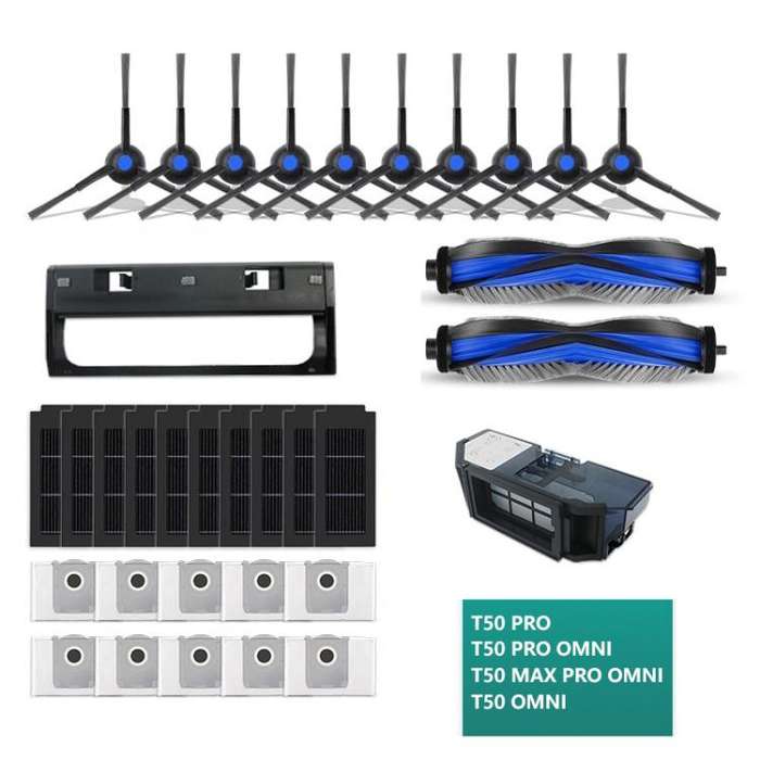 17 In 1 Kit For Ecovacs Deebot T50 PRO / T50 PRO OMNI / T50 MAX PRO OMNI / T50 OMNI Replacement P...