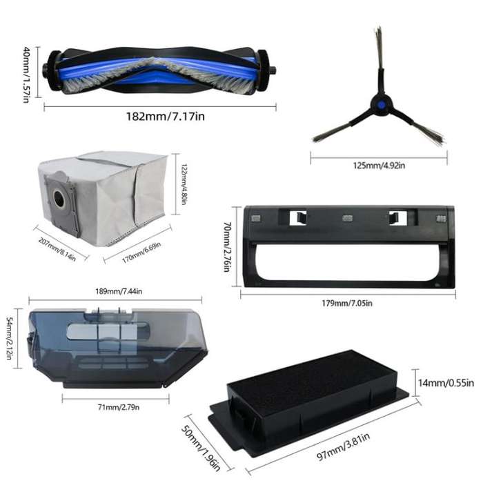 Main Brush For Ecovacs Deebot T50 PRO / T50 PRO OMNI / T50 MAX PRO OMNI / T50 OMNI Replacement Parts