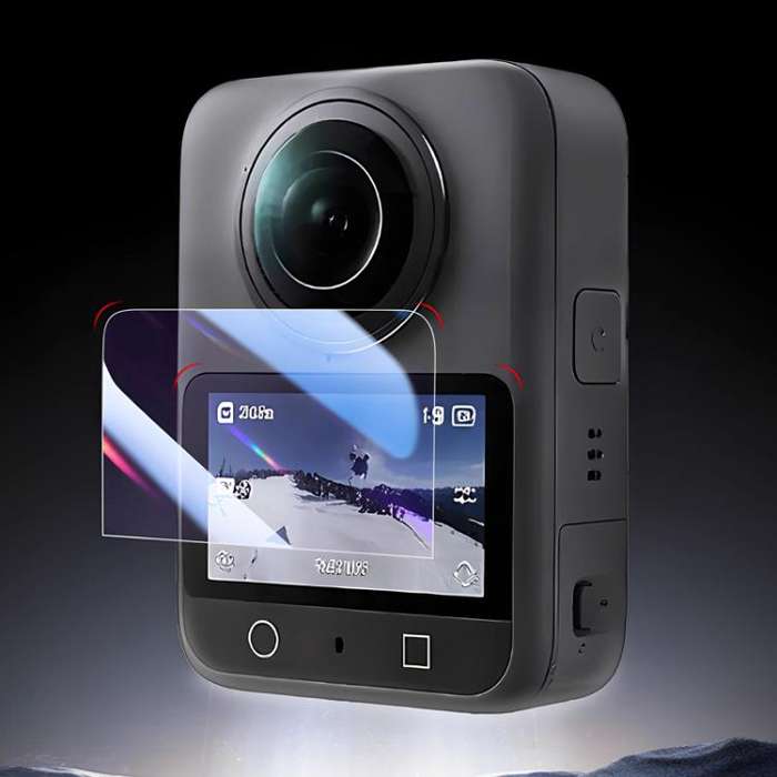 For DJI Osmo 360 Action Camera 2pcs /Pack Tempered Glass Screen Protector HD Anti-Scratch Lens Fi...