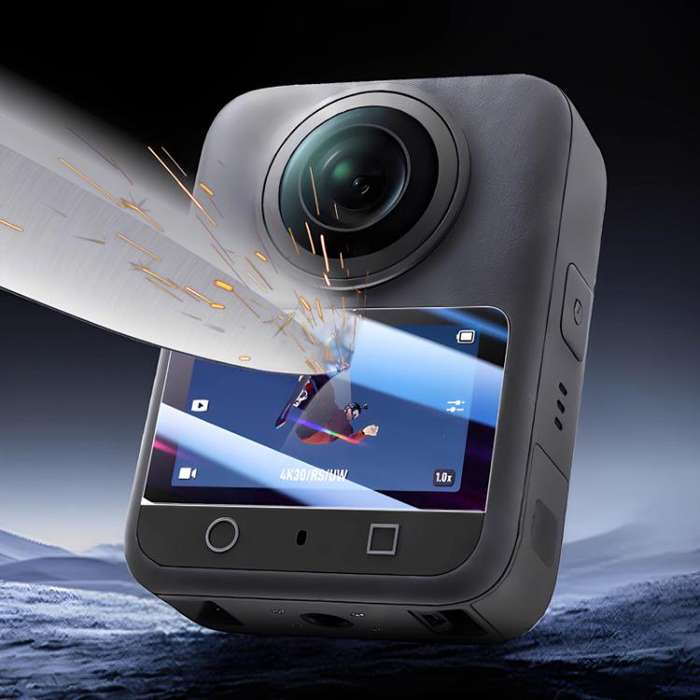For DJI Osmo 360 Action Camera 2pcs /Pack Tempered Glass Screen Protector HD Anti-Scratch Lens Fi...