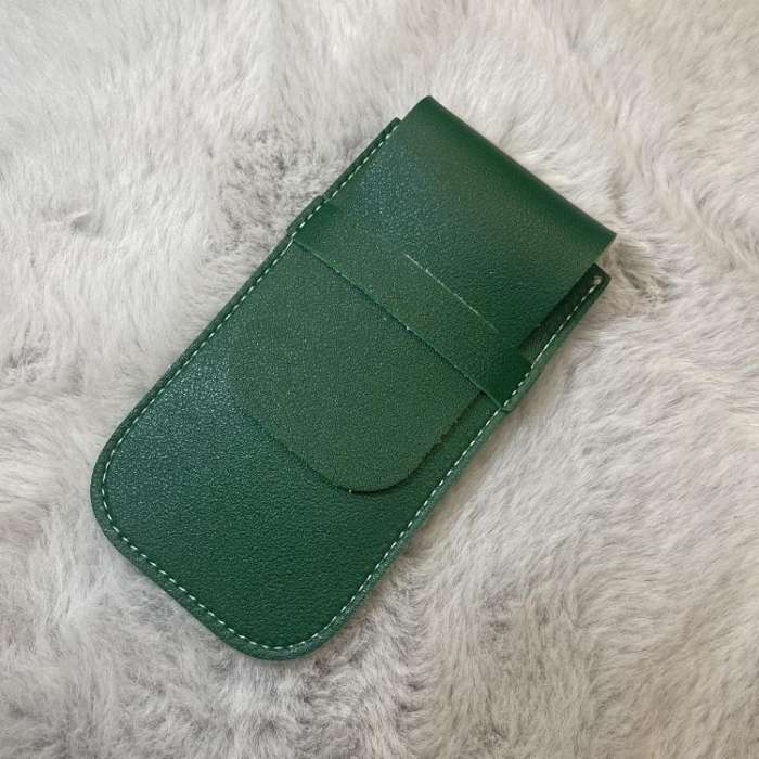 Watch Storage Bag Mechanical Watches Scratch Resistant Leather Case For Travel Storage(Green)