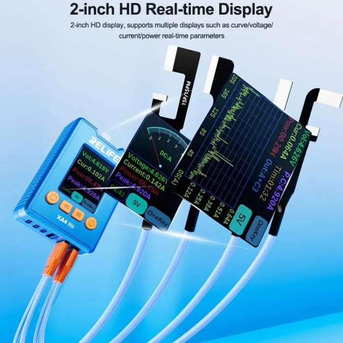RELIFE XA4 Pro For Apple 8-16 Series One-click Power Cord Dual-port Design Supports Firmware Upgr...