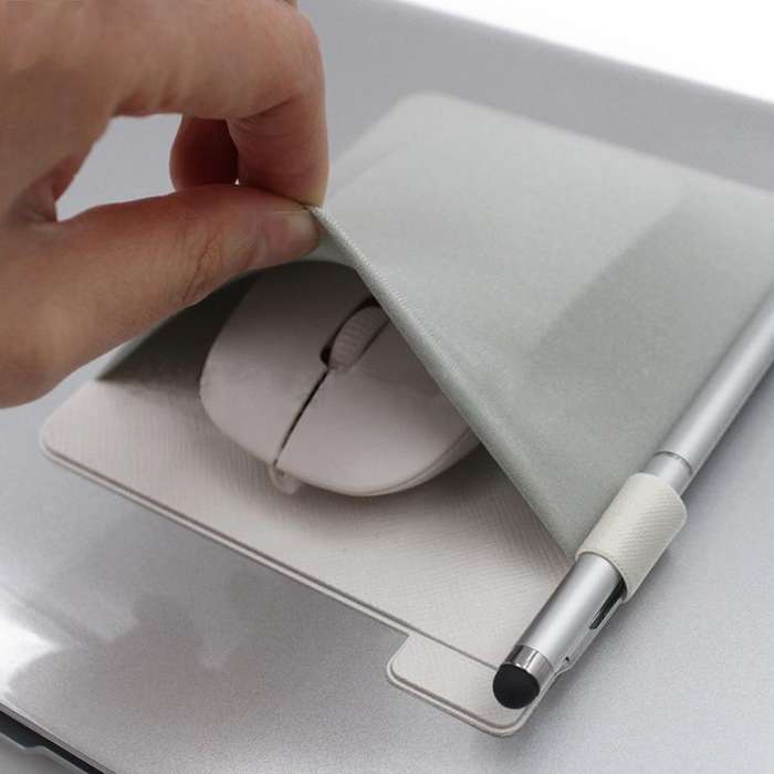 Wireless Mouse Bag Back Patch Card Bag For Mouse Storage(Pink)