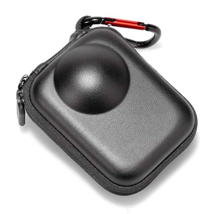 For DJI Osmo 360 Carrying Case EVA Hard Shell Protective Bag with Carabiner Clip(Black)