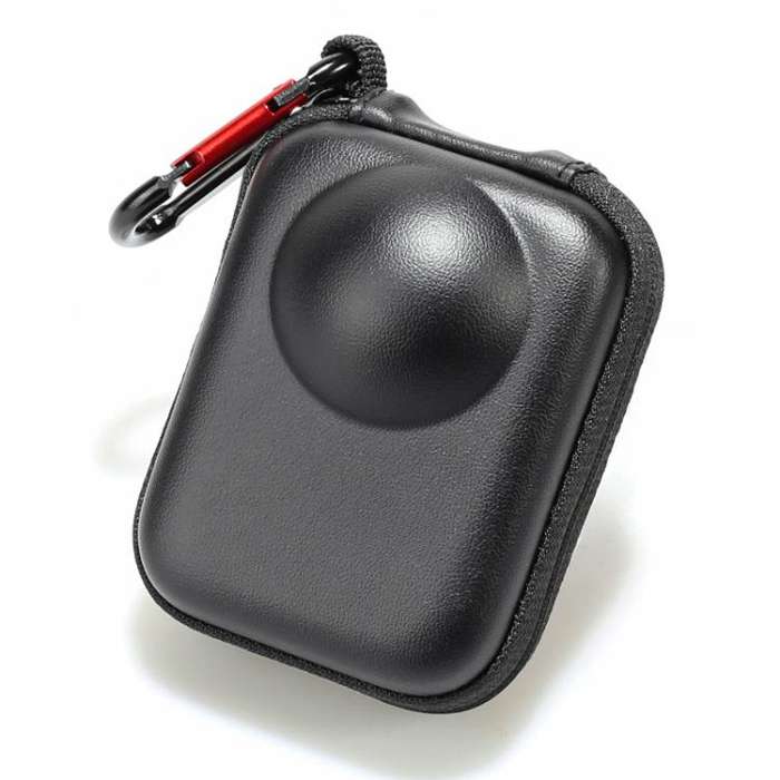 For DJI Osmo 360 Carrying Case EVA Hard Shell Protective Bag with Carabiner Clip(Black)