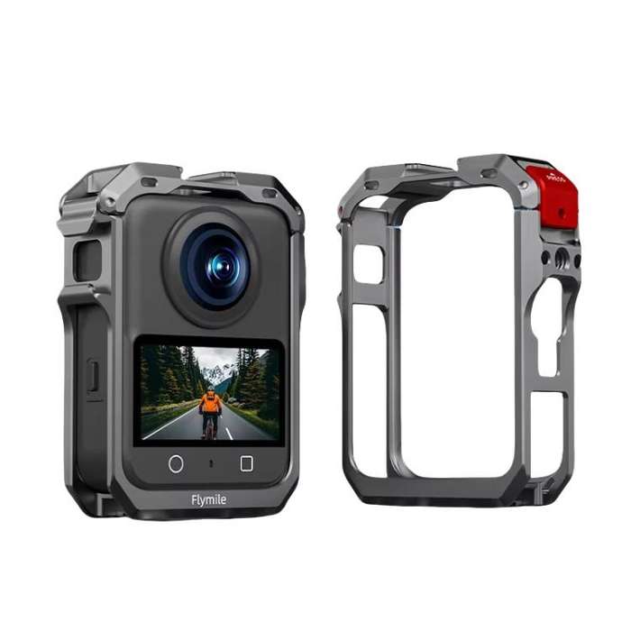 For DJI Osmo 360 Flymile Dual Cold Shoe Metal Quick-Release Cage With Lens C(FLY042_2)