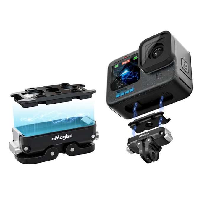 aMagisn Magnetic Quick Release Adapter for GoPro HERO13/12/11/10/9/8/11 Mini/MAX Separate Top Mou...