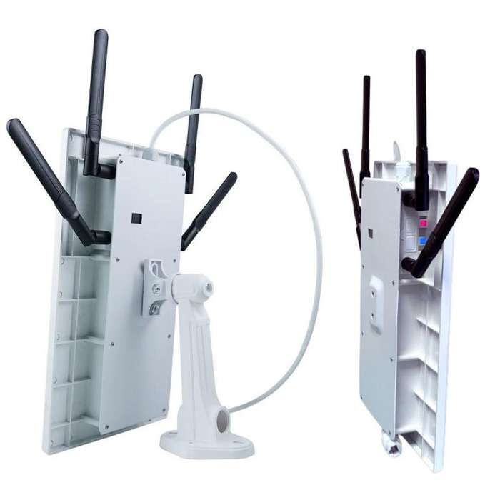 EAU 4G Solar SIM Card WiFi 6 Router Waterproof Outdoor 4G To WiFi Cable(White)