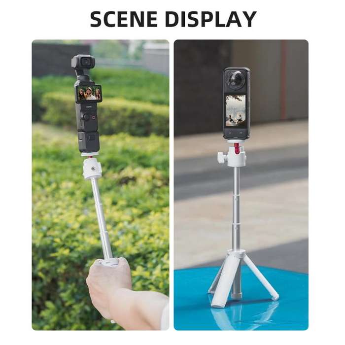 Flymile 15.8-30.8cm Tripod Selfie Stick for Action Cameras With 360-degree Adjustable Ball Head &...