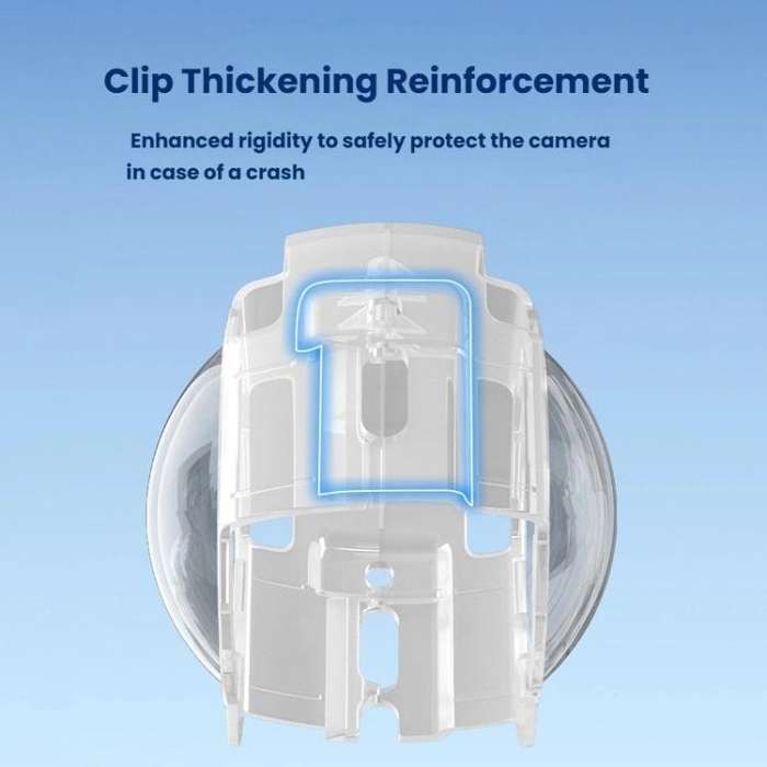 For Insta360 X5 Camera Anti-Fog Snap-On Protective Lens Cover Lens Guards(Transparent)