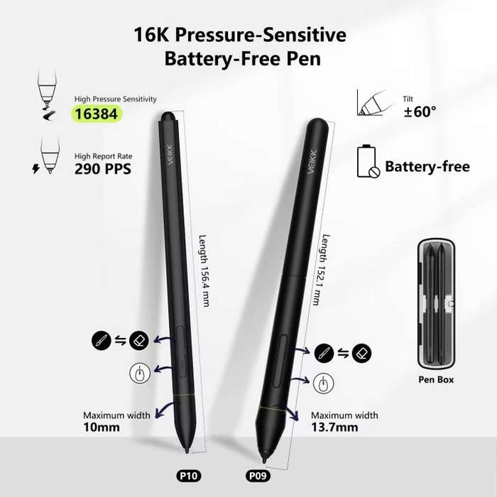 VEIKK VK1600 15.6 Inch Digital Drawing Screen Electronic Drawing Screen Compatible With Mobile Ph...