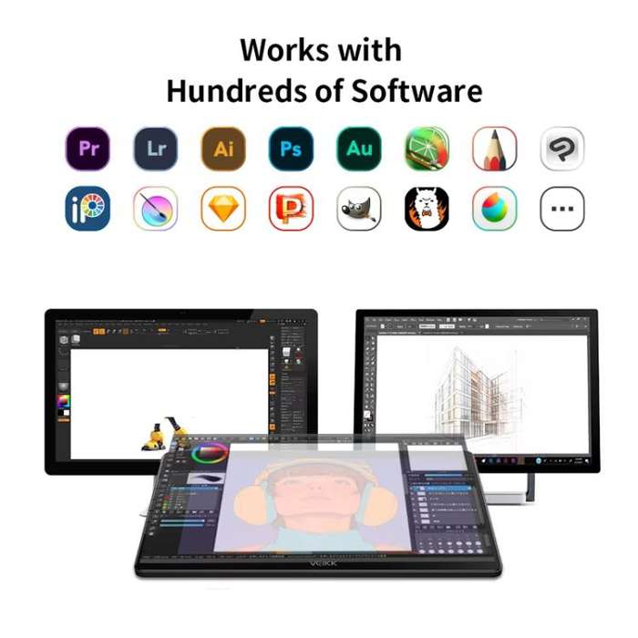 VEIKK VK1600 15.6 Inch Digital Drawing Screen Electronic Drawing Screen Compatible With Mobile Ph...