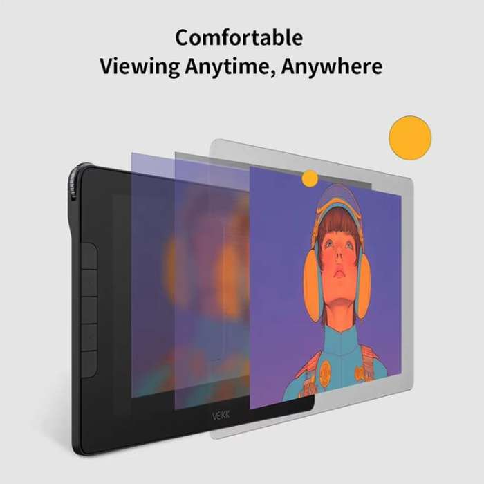 VEIKK VK1600 15.6 Inch Digital Drawing Screen Electronic Drawing Screen Compatible With Mobile Ph...