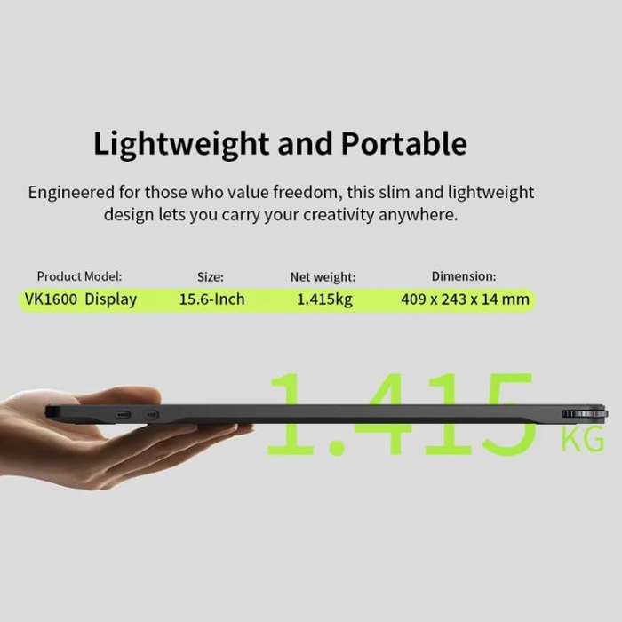 VEIKK VK1600 15.6 Inch Digital Drawing Screen Electronic Drawing Screen Compatible With Mobile Ph...