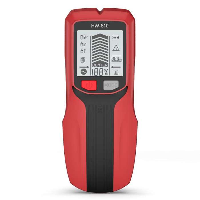 Multifunctional Wall Stud Wire Metal Detector(Red)