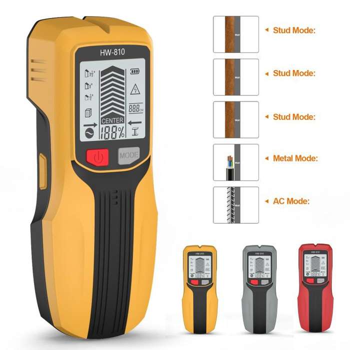 Multifunctional Wall Stud Wire Metal Detector(Yellow)
