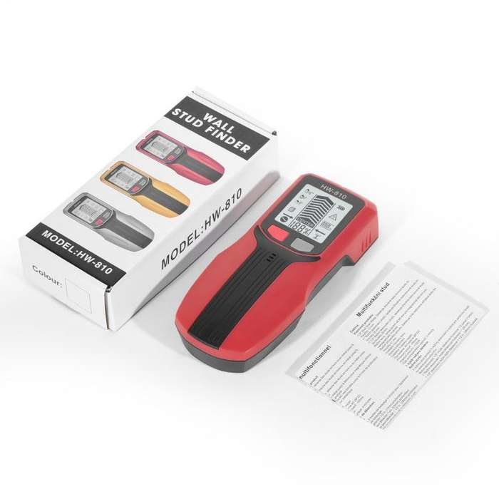 Multifunctional Wall Stud Wire Metal Detector(Red)