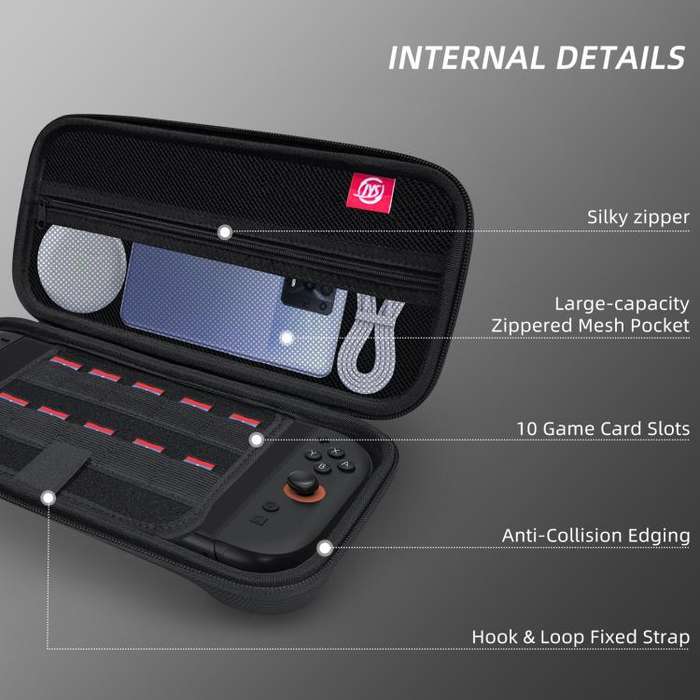 For Nintendo Switch 2 JYS Accessory Bundle Kit with Carrying Case, Charging Dock, Protective Shel...
