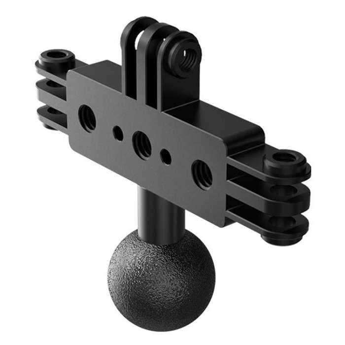 1 Inch Ball Head To 3 Card Aluminum Alloy 3 Station Live Streaming Stand Action Camera Multi Func...