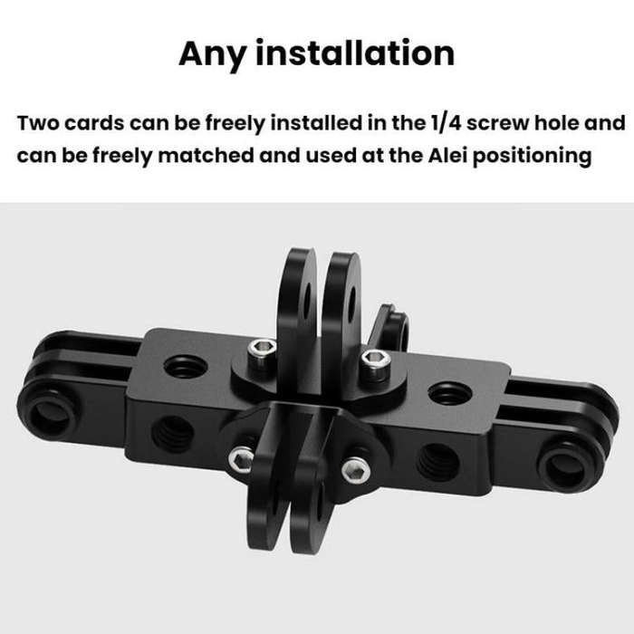 1 Inch Ball Head To 3 Card Aluminum Alloy 3 Station Live Streaming Stand Action Camera Multi Func...