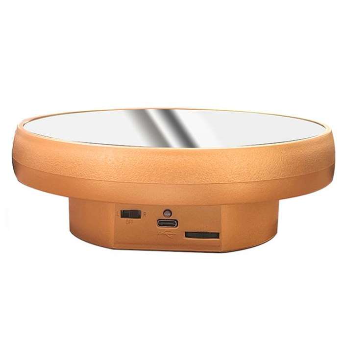 Multi-purpose Mirror Electric Rotating Disc Battery / USB Powered Photography Live Display Stand,...
