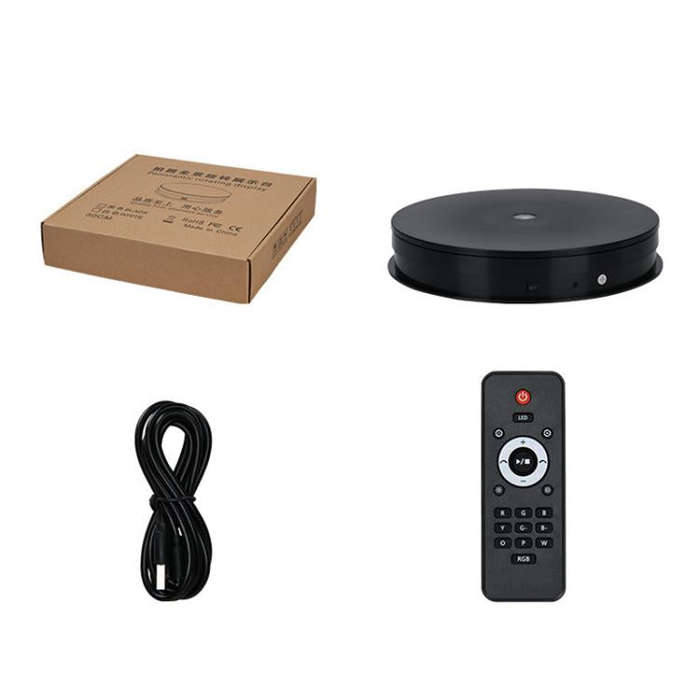 Remote Control Light Rotating Tray Still Life Display Adjustable Speed Brightness Jewelry Stand, ...