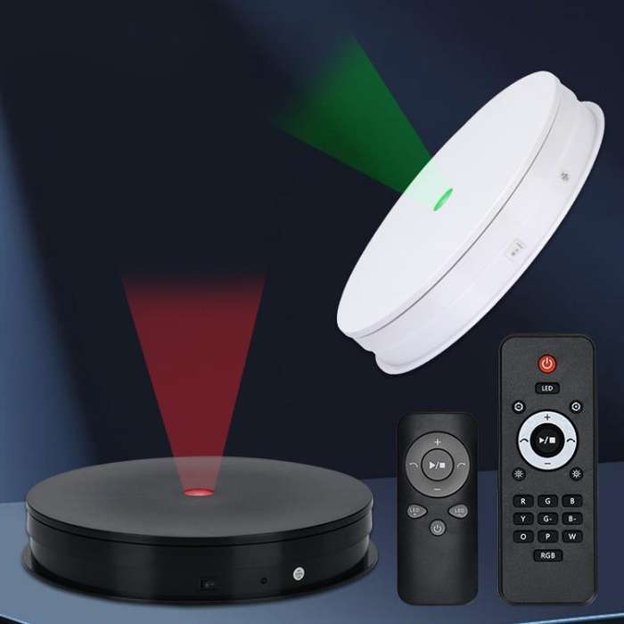 Remote Control Light Rotating Tray Still Life Display Adjustable Speed Brightness Jewelry Stand, ...