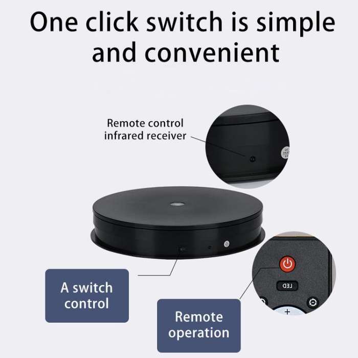 Remote Control Light Rotating Tray Still Life Display Adjustable Speed Brightness Jewelry Stand, ...