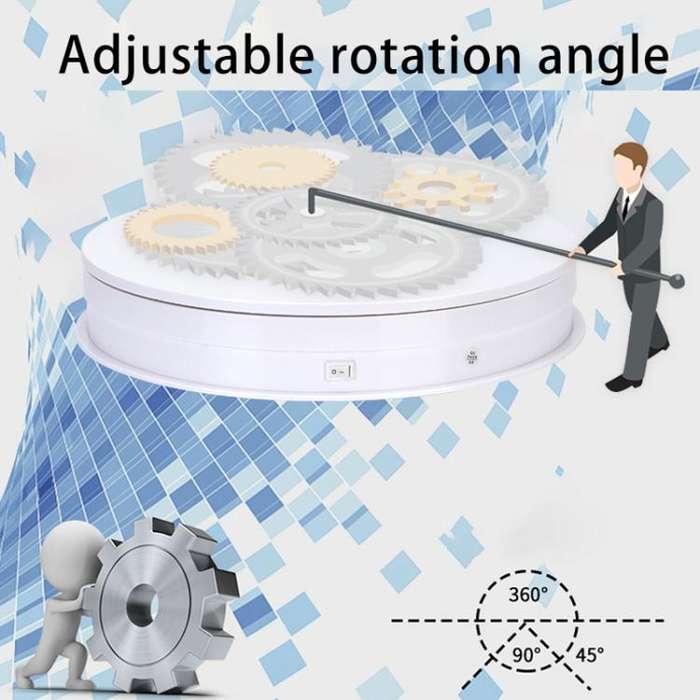 Remote Control Light Rotating Tray Still Life Display Adjustable Speed Brightness Jewelry Stand, ...