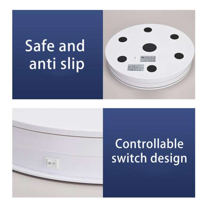 Remote Control Light Rotating Tray Still Life Display Adjustable Speed Brightness Jewelry Stand, ...