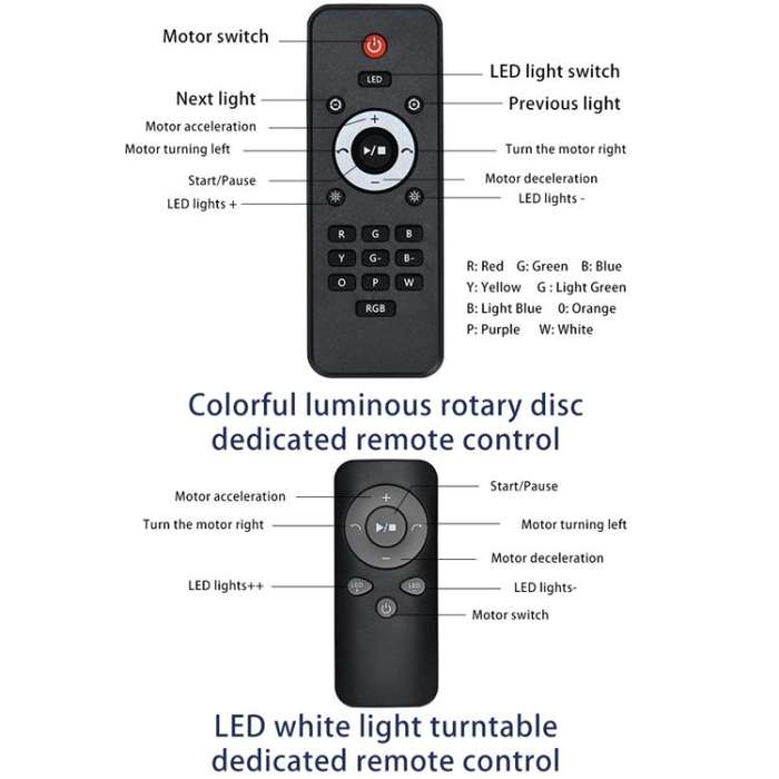 Remote Control Light Rotating Tray Still Life Display Adjustable Speed Brightness Jewelry Stand, ...